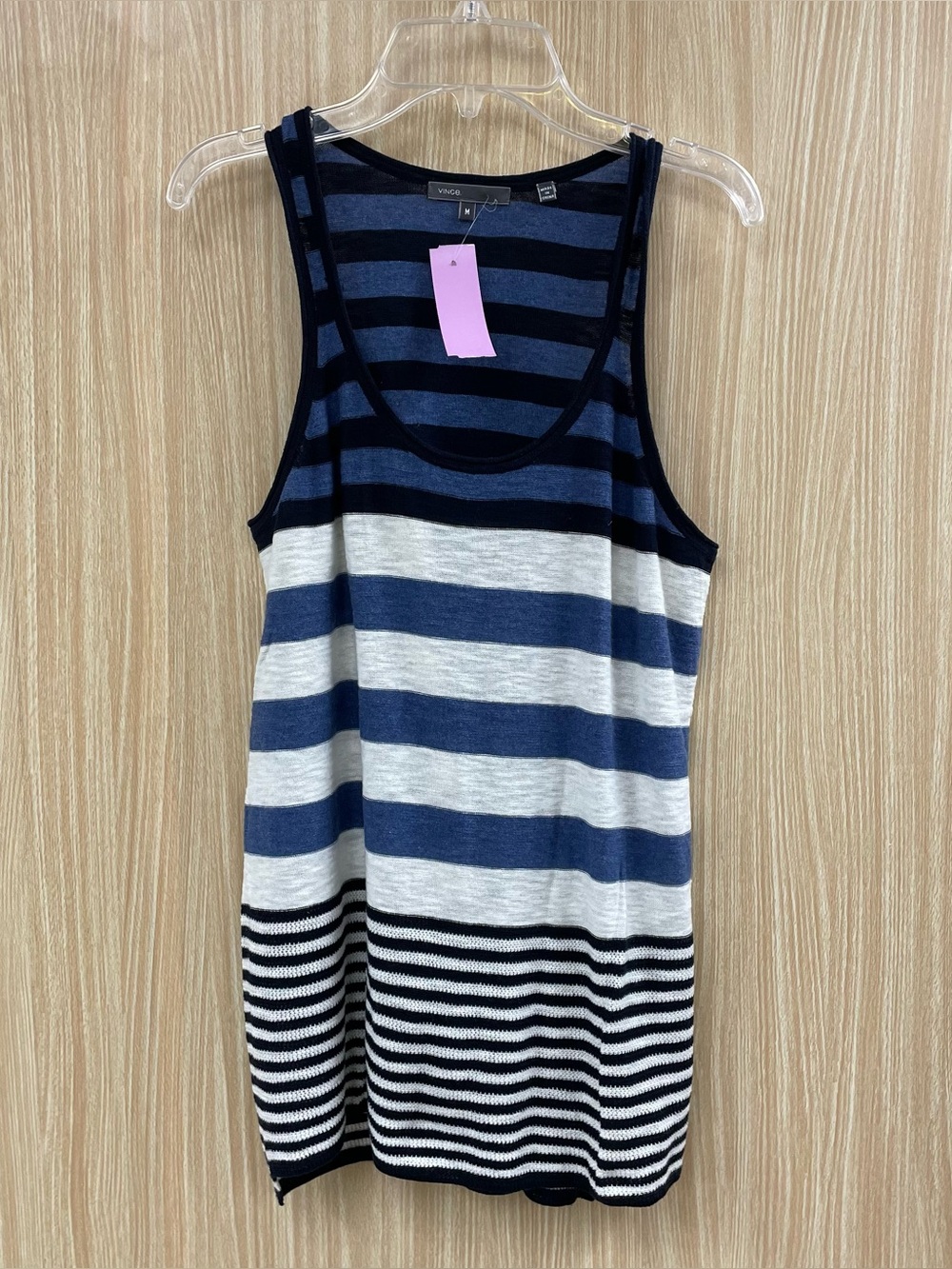 Vince gray stripe top size medium